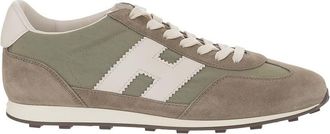 Hogan Green H-Stripes Sneakers