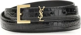 Saint Laurent Dames, Accessoires, Zwart, Maat: 95 CM Leer