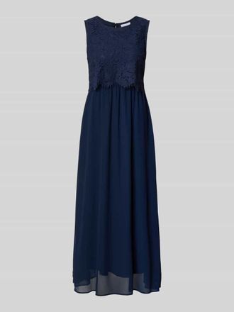 Vila Maxikleid mit r&uuml;ckseitigem Schl&uuml;sselloch-Ausschnitt in Marine, Gr&ouml;&szlig;e 34