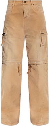 Dsquared2 Cargo Jeans - Dames - Wijde Broeken - Beige - M - Katoen - Broeken