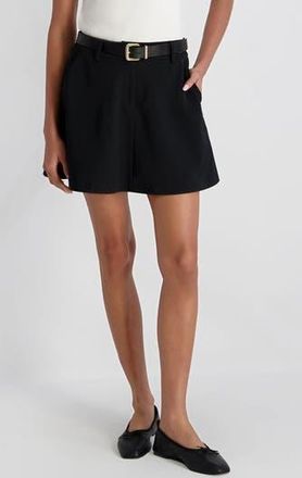 French Connection Echo Crepe Miniskirt in Black at Nordstrom Rack, Size 10