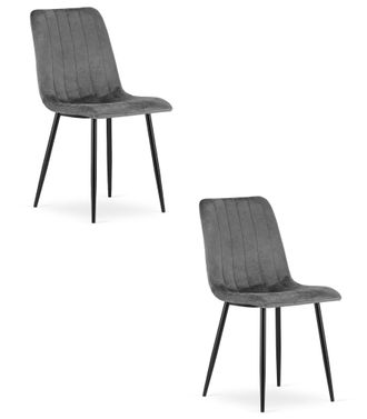 OEM Silla Lava - Terciopelo Gris Oscuro X 2