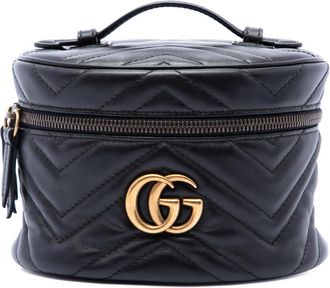 Gucci Pre-owned Gucci Mini GG Marmont Matelasse Calfskin Round Backpack Unisex QV9Z1A6GK5V9CHZW