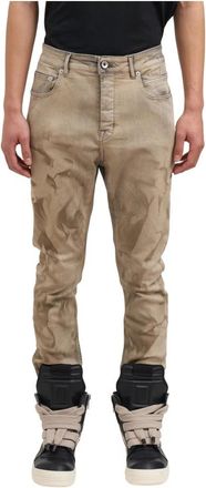 Rick Owens Detroit Cut Jeans - Heren - Slim Fit Jeans - Grijs - W30 - Katoen - Jeans