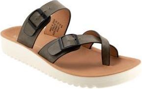 Los Cabos Nin Double Buckle Slide Sandal in Khaki at Nordstrom Rack, Size 9.5-10Us / 40Eu