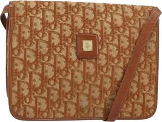 Dior Pre-owned Cross Body Bags, female, Brown, Size: ONE SIZE Pre-owned Trotter Canvas Shoulder Bag