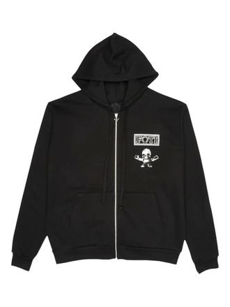 Chrome Hearts Foti Tic Tac Toe zip-up hoodie - men - Fabric - M - Black