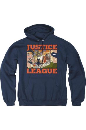 Gildan Justice League of America New Dawn Group Adult Pull Over Hoodie / Hooded Sweatshirt