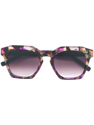 MCM Occhiali da sole squadrati con effetto tartarugato - Nero