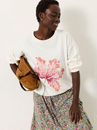 Fat Face FatFace Alex Ivory Painterly Floral Crew Sweat