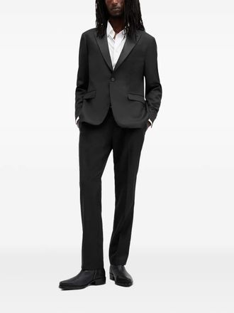 AllSaints panel-lapel single-breasted blazer - Black