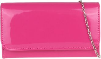 Girly HandBags Womens Plain Glossy Clutch Bag (Fuchsia)