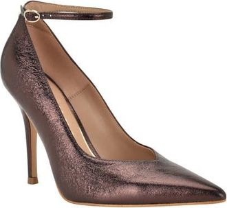 Guess Napril Ankle Strap Pump in Dark Brown at Nordstrom, Size 6.5