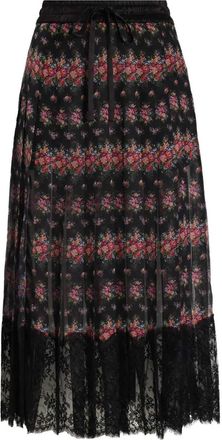 Dolce & Gabbana midi-rok met bloemenkant