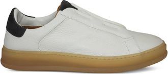 Kiton slip-on leather trainers - men - Leather/Calf Leather/Recycled Rubber/Calf Suede - 8 - White