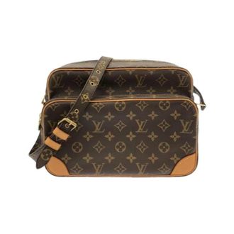 Louis Vuitton Pre-owned Cross Body Bags, female, Brown, Size: ONE SIZE Pre-owned Monogram Nile Shoulder Bag