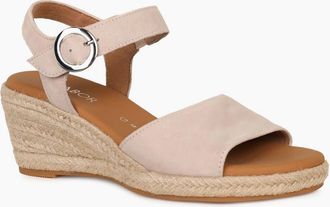 Gabor Womens Monica Womens Wedge Sandal - Tan - Size: 7.5