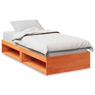 Berkfield Home Day Bed without Mattress Wax Brown 90x200 cm Solid Wood Pine