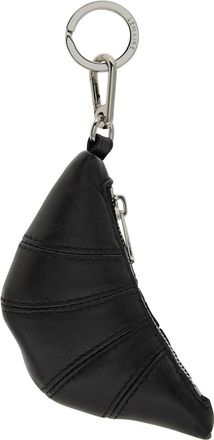 Christophe Lemaire Croissant Mini Leather bag Charm - Black - One Size