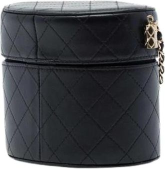 Chanel Pre-owned Vanity Bag - Dames - Vintage Schoudertas - Zwart - ONE Size - Leer - Vintage
