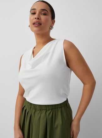 Contemporaine Womens Cowl-neck flowy Cami Top