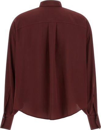 Brunello Cucinelli Womens Bordeaux Silk Blouse