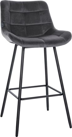 Clp Taburete De Bar Weston Gris Oscuro Terciopelo
