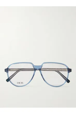 Dior InDior O A1I Aviator-Style Acetate and Silver-Tone Optical Glasses