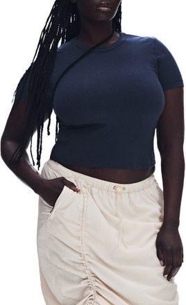 On x Zendaya All Day Rib T-Shirt in Midnight at Nordstrom, Size X-Small