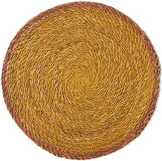 Tag Overstitch Seagrass Placemat Red Wipe Clean Everyday Use 15x15 Inches in Yellow at Nordstrom