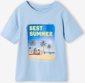 Vertbaudet T-Shirt Kinder, Recycling-Baumwolle himmelblau