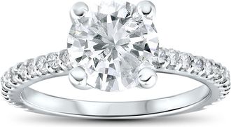 Pompeii3 2 1/3 cttw Diamond Engagement Ring Solitaire Round Brilliant Cut 14k White Gold