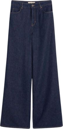 Max Mara Jeans, Dames, Blauw, L, Wide Jeans