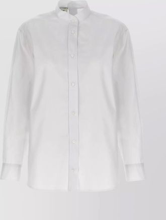 Fendi collared cotton shirt with long sleeves