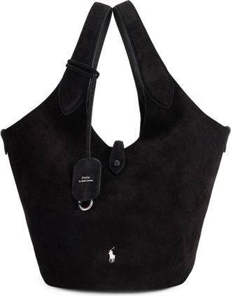 Polo Ralph Lauren Borsa Tote Play in camoscio - - Bags - Donna - Nero - ONE SIZE