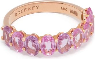 ROSEKEY 18kt roségouden ring met saffier - Roze