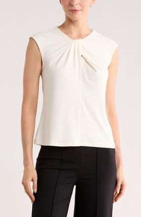 Nordstrom Rack Twist Neck Cap Sleeve T-Shirt in Ivory Vanilla at Nordstrom Rack, Size X-Small
