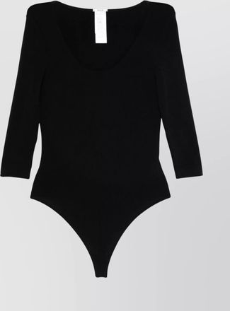 Wolford scoop neckline half-length sleeves stretch bodysuit