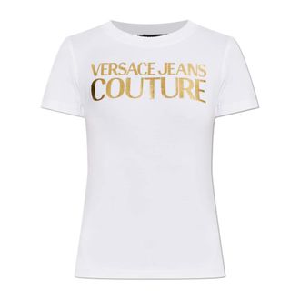 Versace Jeans Couture T-Shirts, female, White, Size: XS T-Shirt With Printed Logo