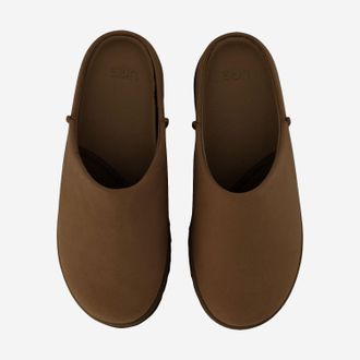 UGG Womens Leather Clogs Otzo Brown And Rubber Shoe