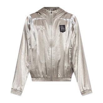 Umbro Zip-throughs, male, Gray, Size: M Sweatshirt With A Shimmering Finish