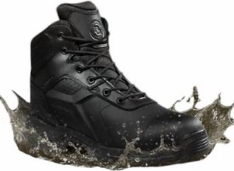 Black Diamond Mens Waterproof Side Zip Tactical Boot In Black