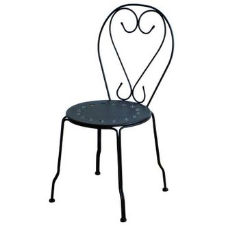 Vacchetti Vacchetti - Silla Asiento De Jard&iacute;n Antracita 41x48 Cm H 90 Cm En Metal Mod. New Old