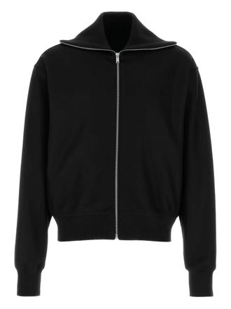 Jil Sander Cardigan in lana con zip - Nero