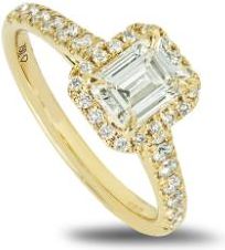 Bespoke Yellow Gold Emerald Cut Diamond Ring
