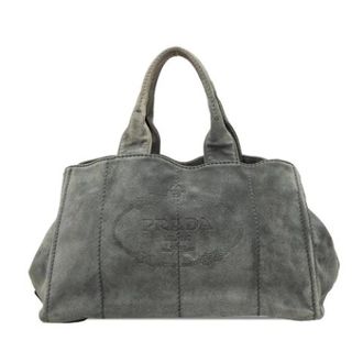 Prada Pre-owned Suede Tote Bag - Dames - Vintage Handtas - Grijs - ONE Size - Leer - Vintage