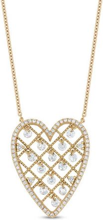 Bony Levy 18K Gold Audrey Diamond Heart Pendant Necklace in 18Ky Gold at Nordstrom