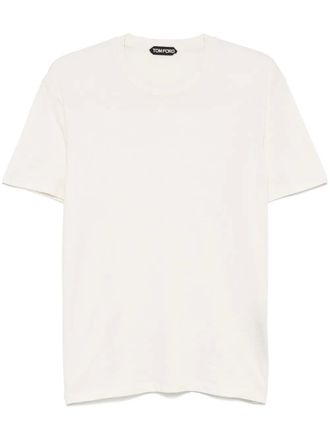 Tom Ford m&eacute;lange-effect T-shirt - men - Cotton/Polyester - 50 - Neutrals