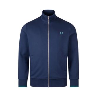 Fred Perry Zip-throughs, male, Blue, Size: XL Zip Through Sweatshirt