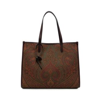 Etro Paisley Tote - female - Etro - Shopping Bags - Brown - ONE SIZE - Bags